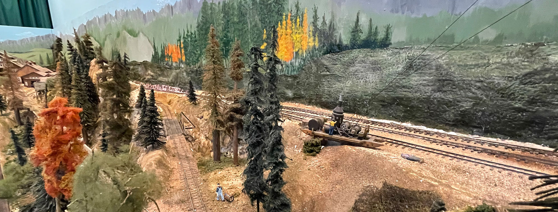 Model train tracks at Grossmont Central Railroad in La Mesa